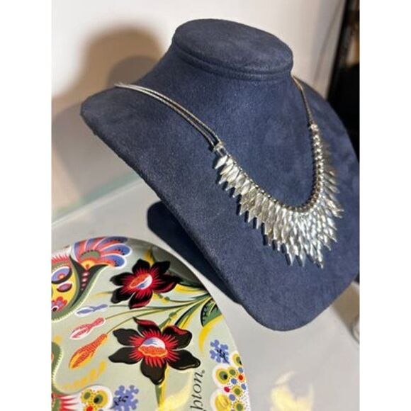 RARE GORGEOUS!! Brighton Silver 925 TRIBAL CHOKER Necklace In Heart Shaped Tin - Picture 2 of 14